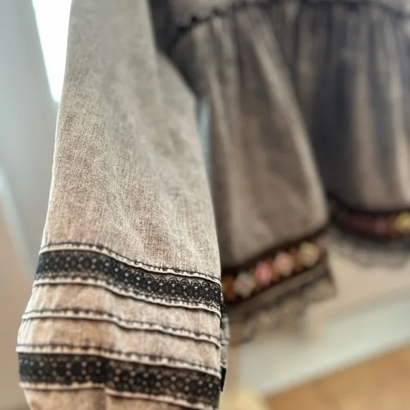 Free people blouse baby doll size large UNIQUE 😉 - Picture 13 of 16